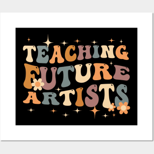 Retro Teching Future Artists Art Teacher Posters and Art